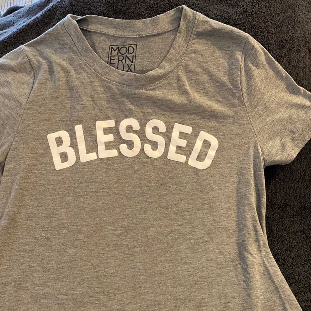 MODERN LUX light gray Blessed women ‘s T-shirt